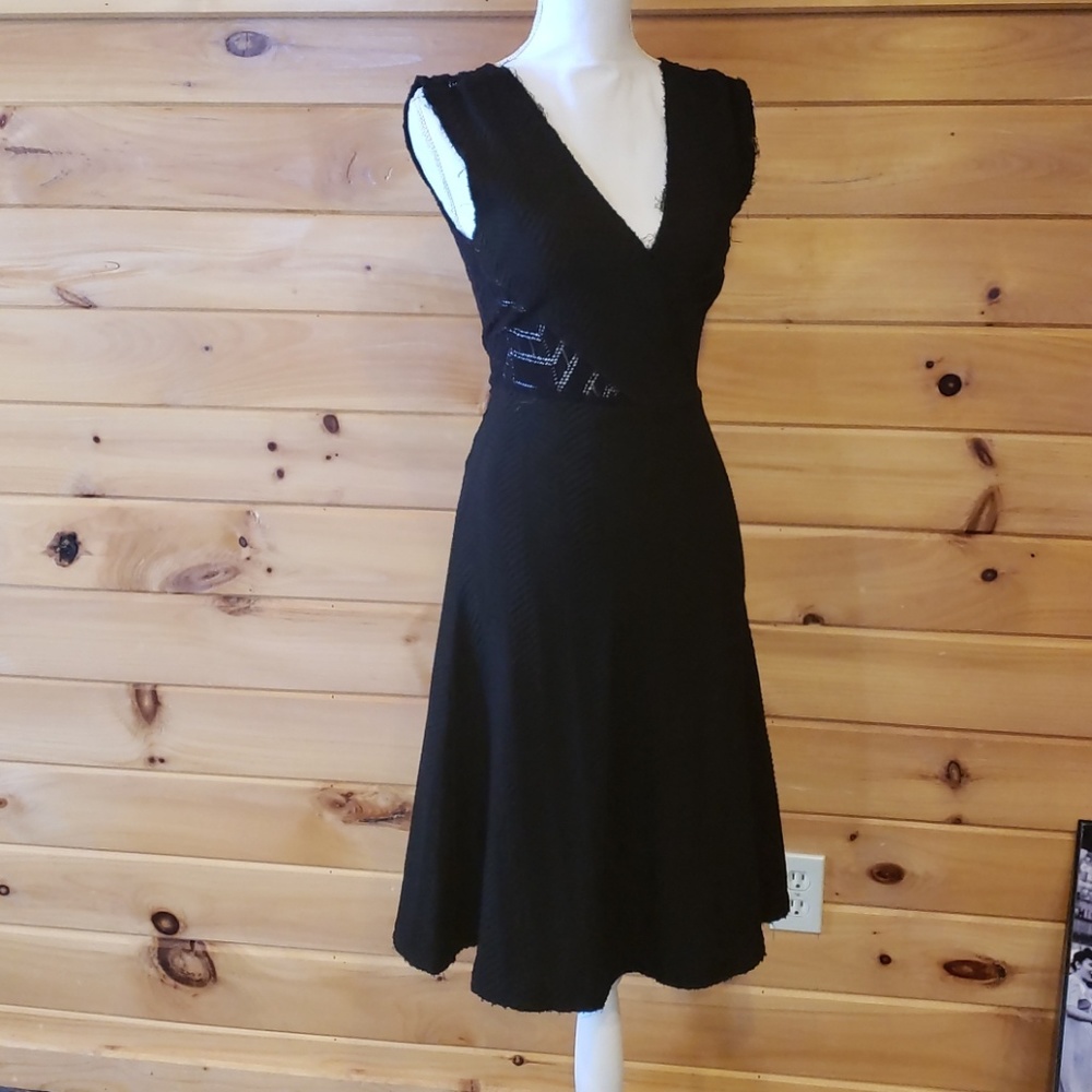 NWT! Tracy Reese black midi dress
